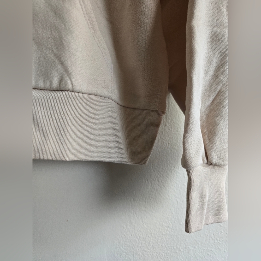 NWT! Gap, Logo Zippered Sweatshirt, Oyster, Size Medium - Picture 7 of 11
